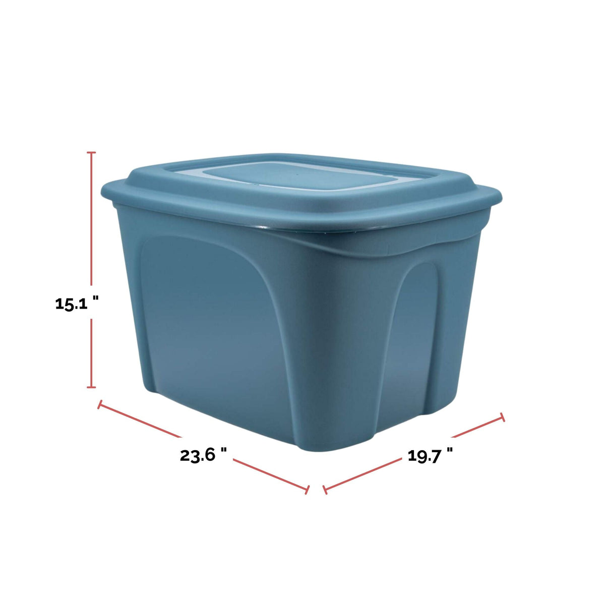 type A Stackable Storage Box with Lid, 72-L, Blue B3W5 - product image 5