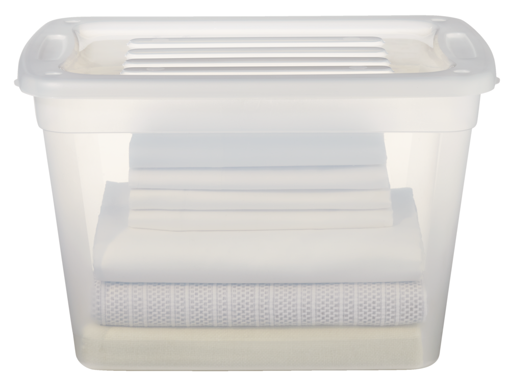 type A Transparent Stackable Storage Box with Lid, 39-L S8Y5 - product image 2