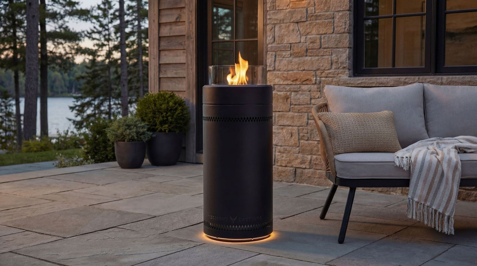 LP Gas Fire Column with LED Glow Ring U5B1 - product image 6
