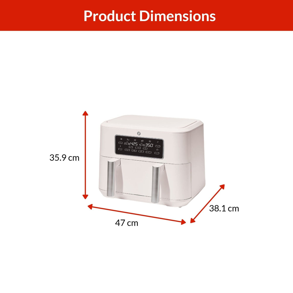 Colour Series Trizone Air Fryer, Shortbread Colour, 9-qt L2I6 - product image 4