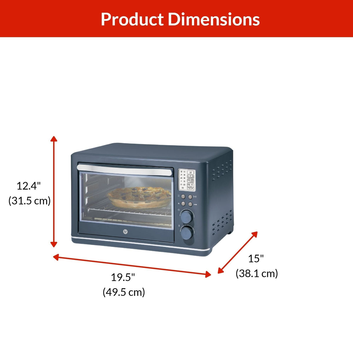 Digital Multi-Functional Air Fryer Toaster Oven with 11 Pre-Set Functions, Bluefin, 6-Slices W1Y0 - product image 6