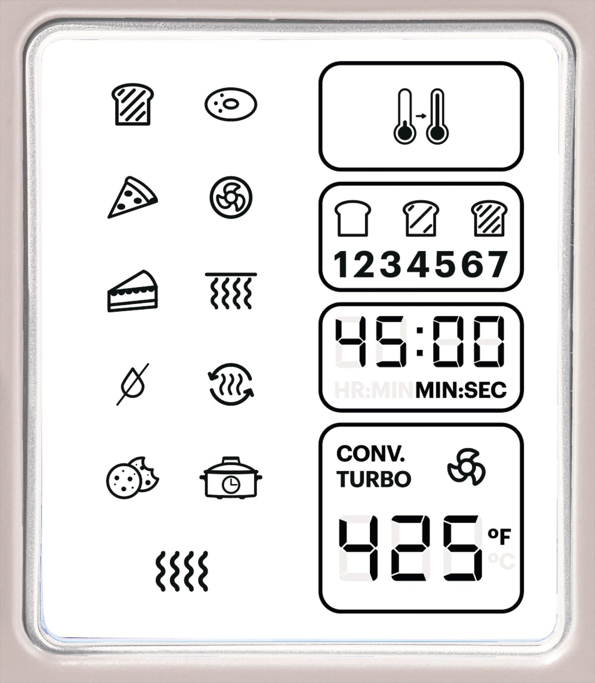 Digital Multi-Functional Air Fryer Toaster Oven with 11 Pre-Set Functions, Shortbread, 6-Slices Z7X0 - product image 6