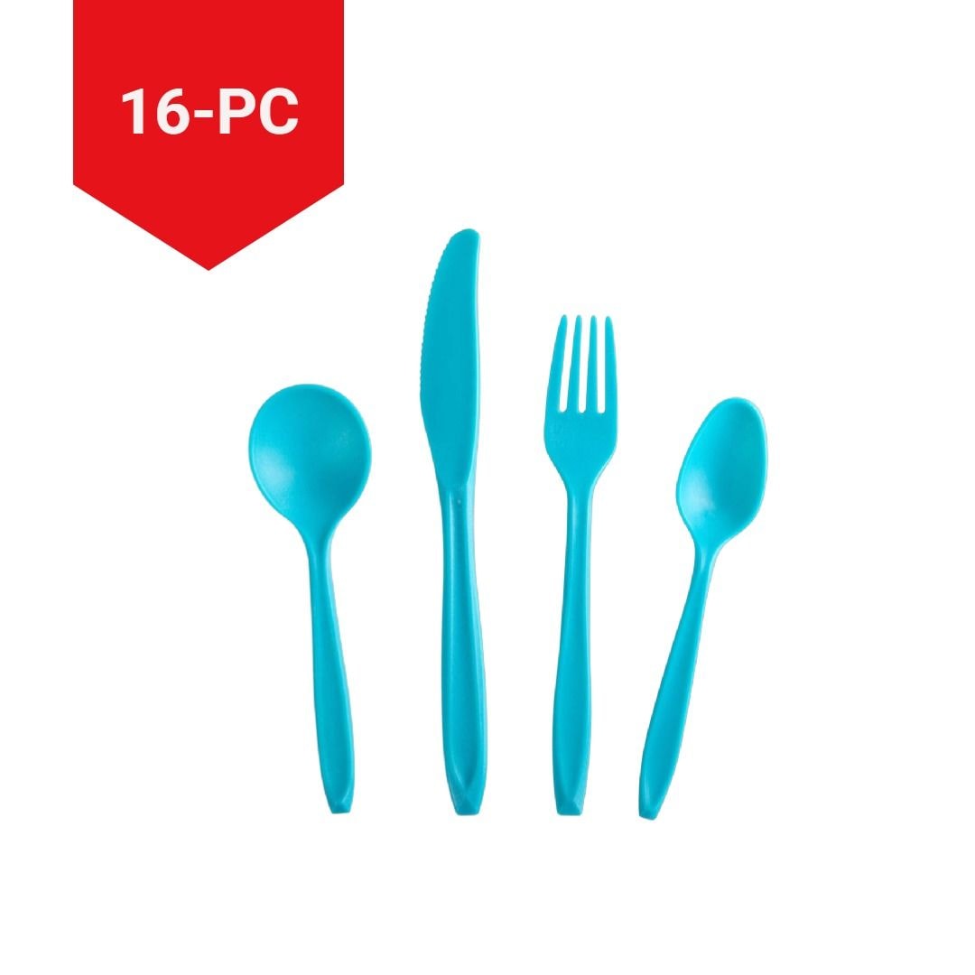 Reusable BPA-Free Plastic Camp Cutlery Set, 16-pc T3N5 - product image 3
