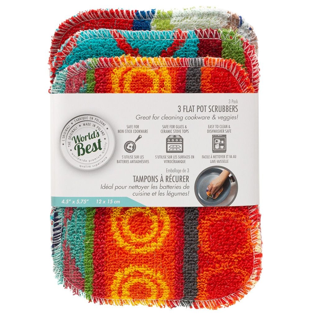 Best Multi-Surface Flat Pot Scrubber, 3-pk U2Q5 - product image 1