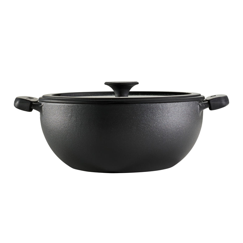 4.8 Qt Utsava Pre-Seasoned Cast Iron Kadai with Lid A1U4