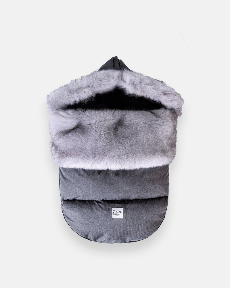 7AM Enfant PlushPod - Tundra Heather Grey Dark Faux, 0-18M L3H1