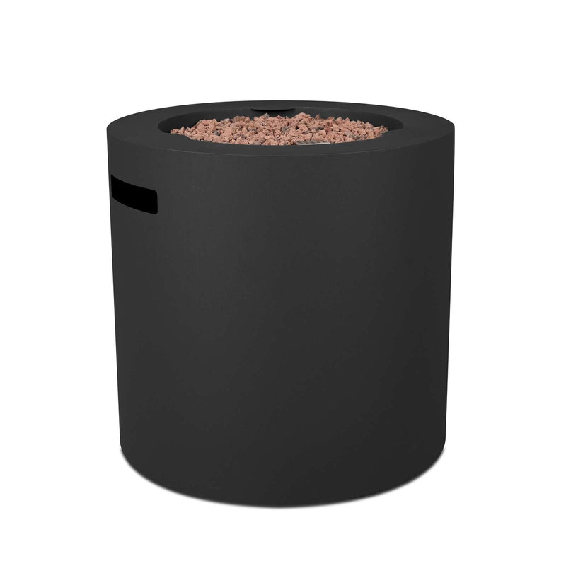 Steel Propane Fire Pit Hidden Tank in Black, 24-in X8D5