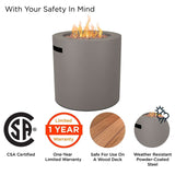 Steel Propane Fire Pit Hidden Tank in Mist Gray, 24-in B7S3 - product image 8
