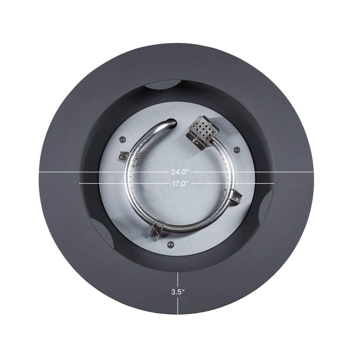 Steel Propane Fire Pit Hidden Tank in Slate, 24-in X6P3 - product image 5