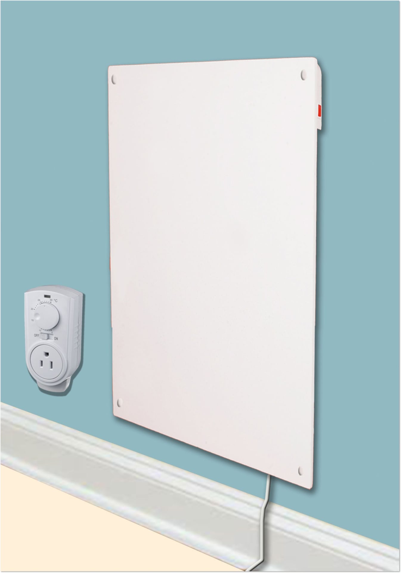 Heater Electric Heater with Plug-in Thermostat, 600W, White W4D4 - product image 6