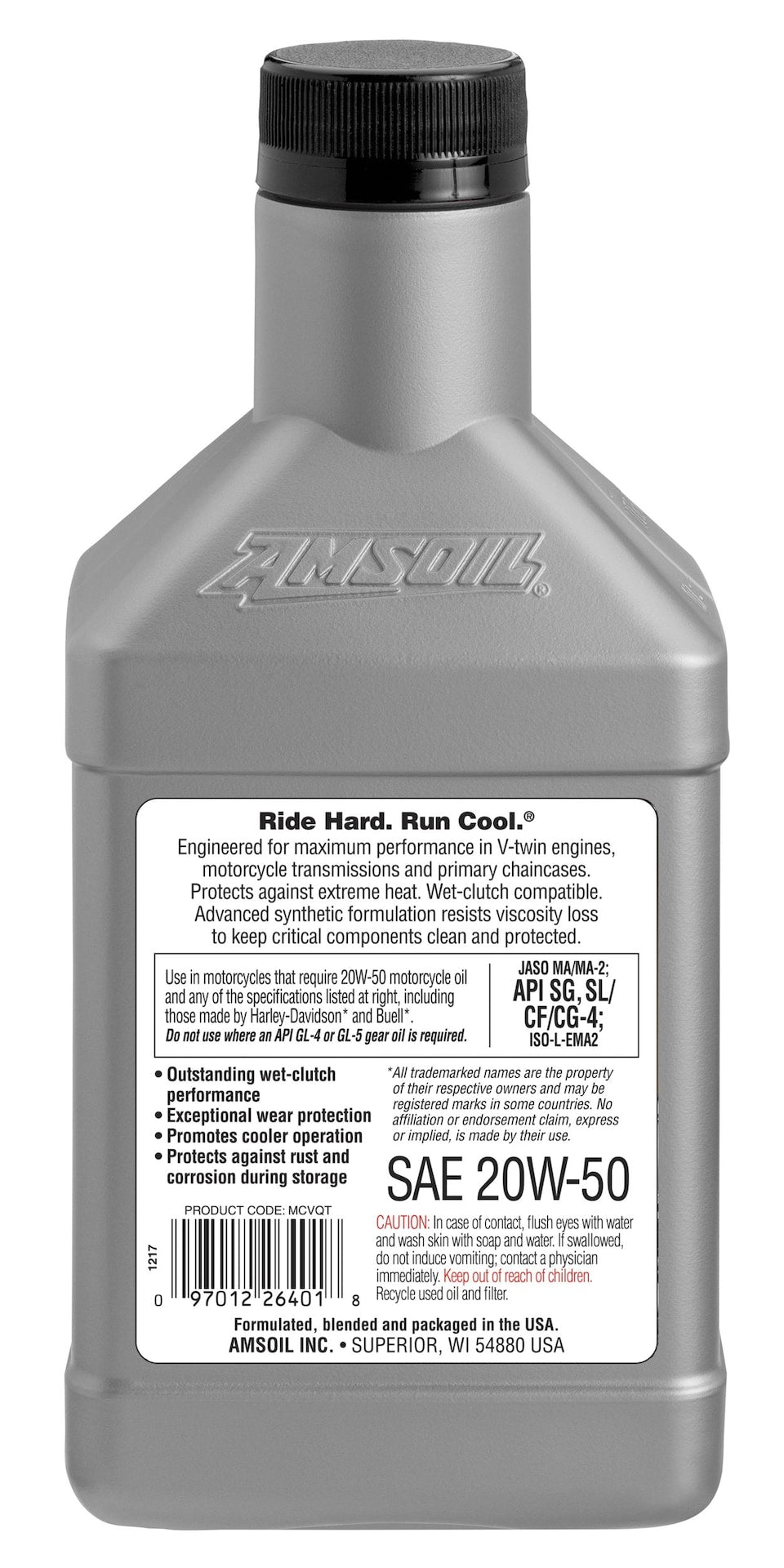 Synthetic Motorcycle Oil 20W50, 946-mL O6L7 - product image 2
