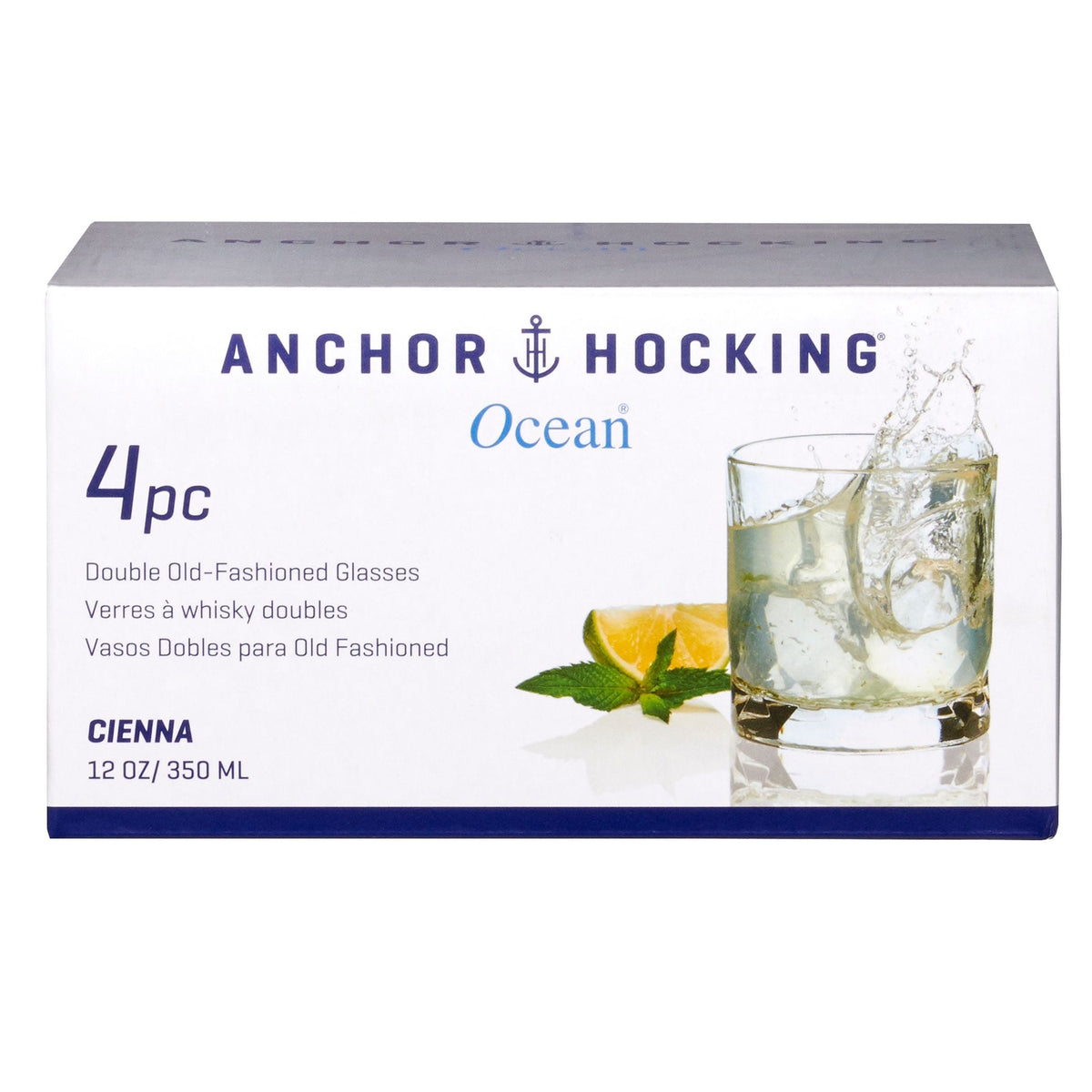 Ocean Cienna Rocks Glasses Set, 12-oz, 4-pk R3V7 - product image 1