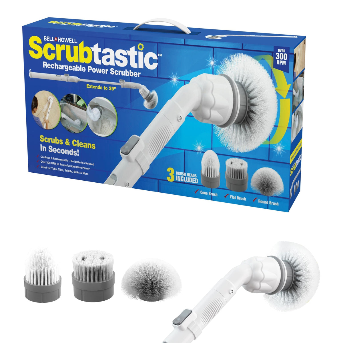 Scrubtastic Rechargeable Power Scrubber Brush T3L1 - product image 1