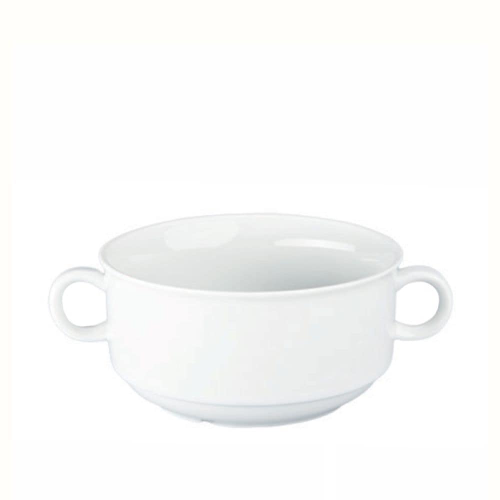 Porcelain Creme Soup Bowl with Handle, White, 355-mL C8C0 - product image 1