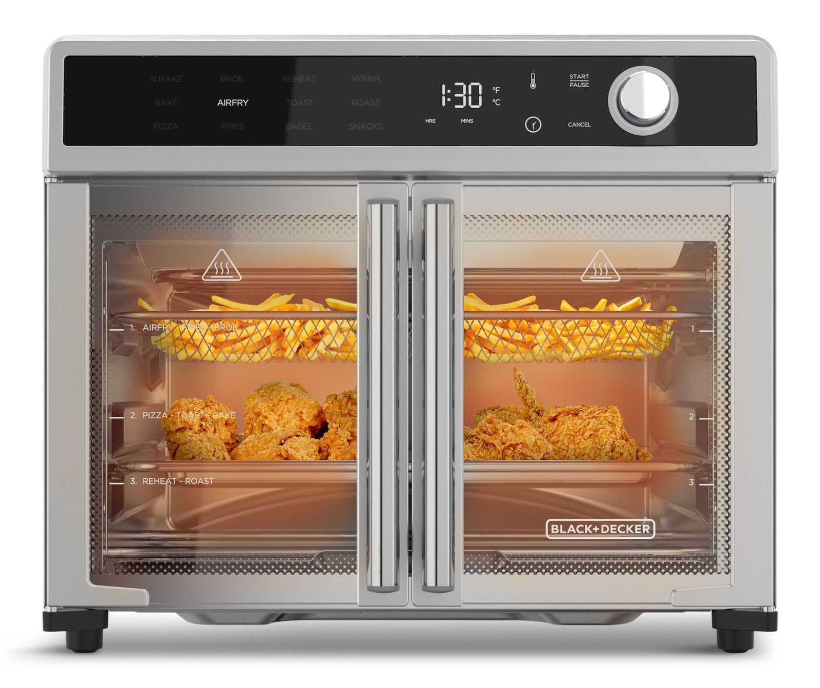 12-in-1 French Door Digital Countertop Convection Oven with Air Fry, 6-Slices X4U9 - product image 1
