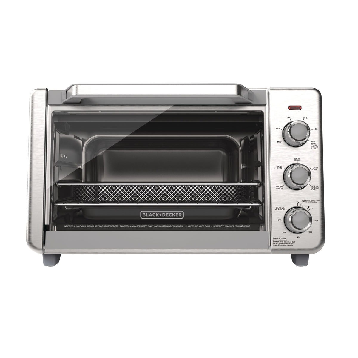 Crisp 'N bake 6-Slice Air Fryer Toaster Oven, Stainless Steel, 5 Cooking Functions S6W6 - product image 1