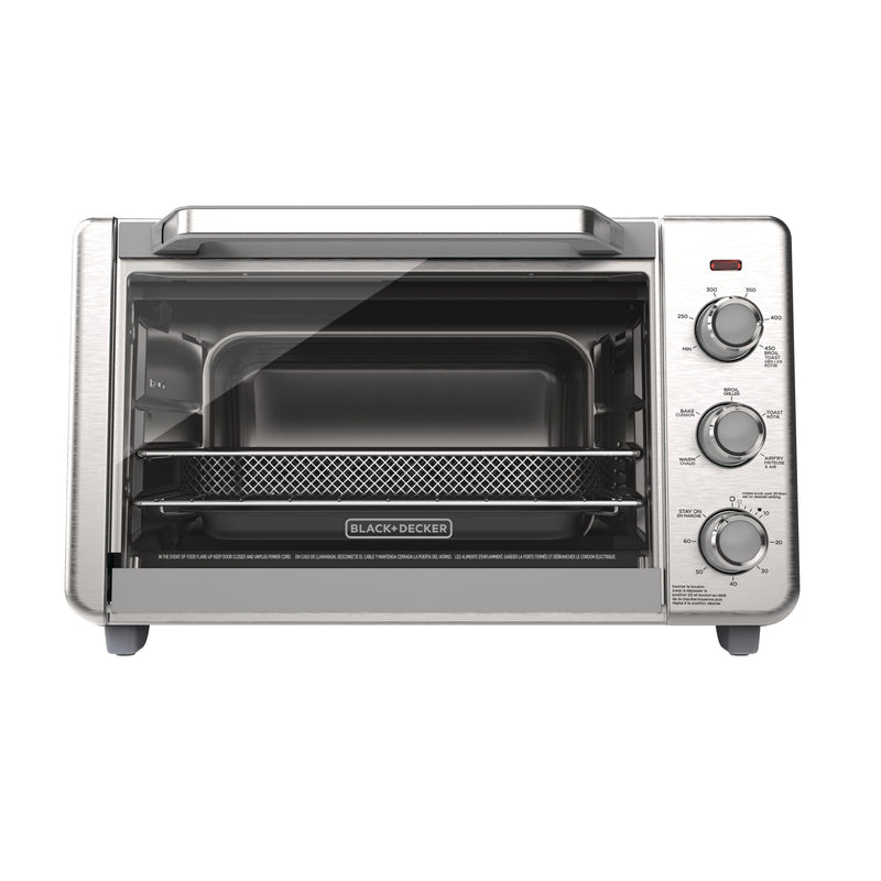 Crisp 'N bake 6-Slice Air Fryer Toaster Oven, Stainless Steel, 5 Cooking Functions S6W6