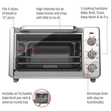 Crisp 'N bake 6-Slice Air Fryer Toaster Oven, Stainless Steel, 5 Cooking Functions S6W6 - product image 3