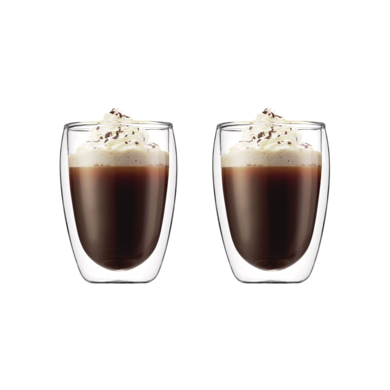Double Wall Clear Glass Mugs, 11.8-oz, 2-pk O6U7