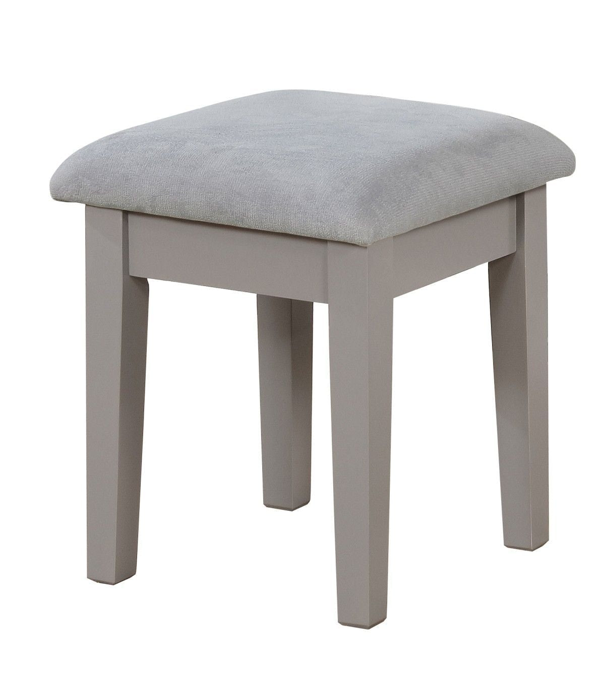 Cece 1-Drawer Grey Dressing Table Makeup Vanity Set with Stool and Mirror X2H7 - product image 1