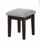 Celah 1-Drawer Black Dressing Table Makeup Vanity Set with Stool and Mirror X8R7 - product image 1