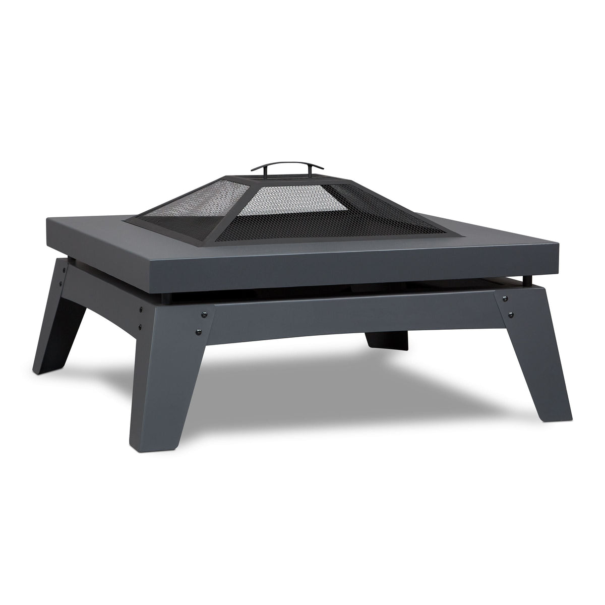 Square Steel Wood Burning Fire Pit in Gray, 37-in W1I6 - product image 2