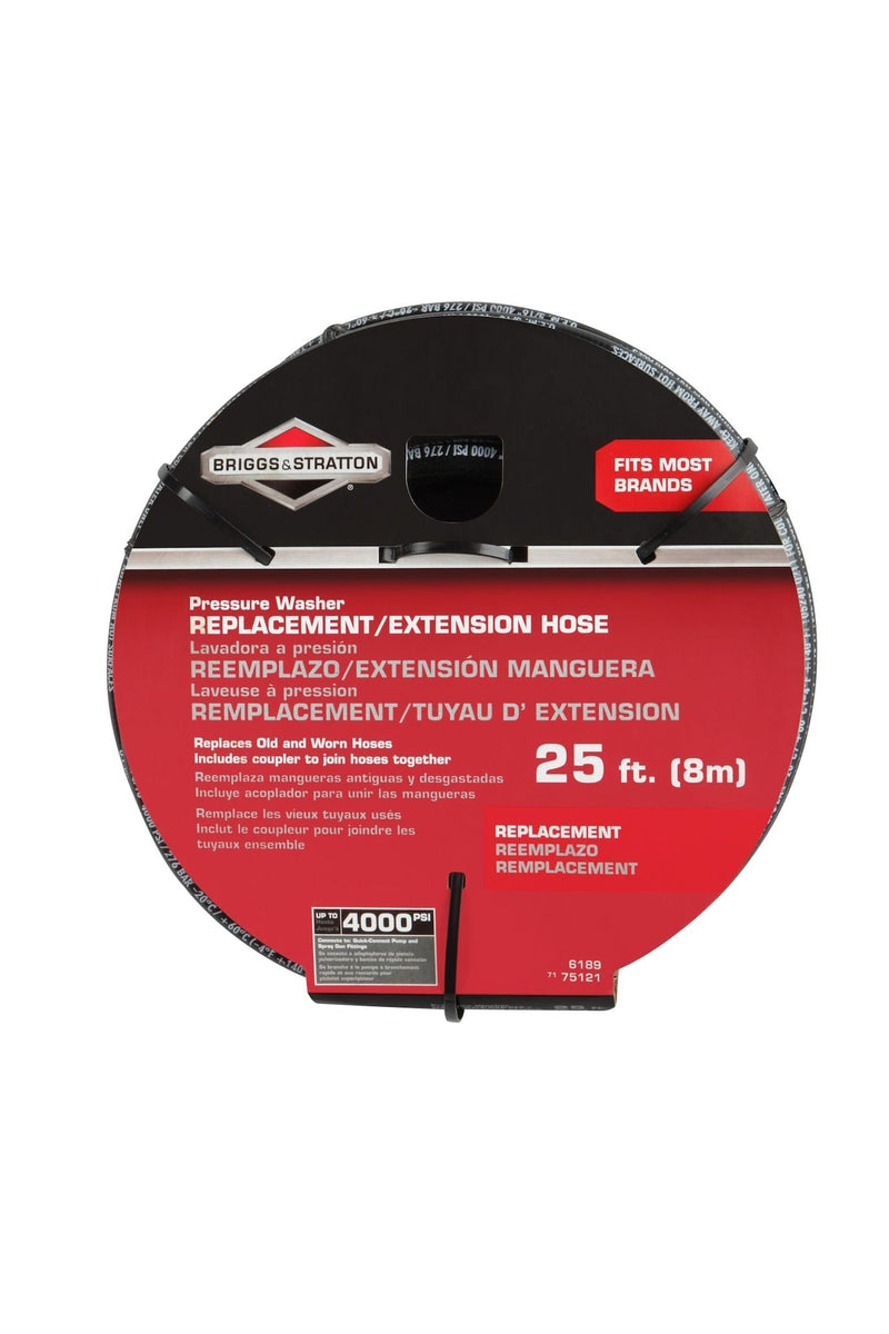 & Stratton Replacement/Extension Hose, Compatible with 4000 PSI Gas Pressure Washer, 25-ft F9E6