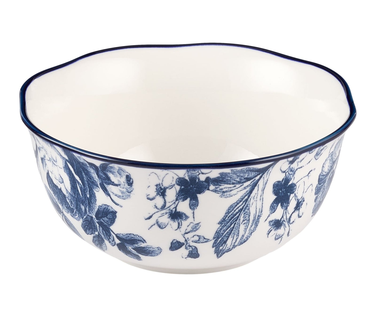 Augusta Stoneware All Purpose Bowl, 1-pc, White/Blue Floral X2W6 - product image 1