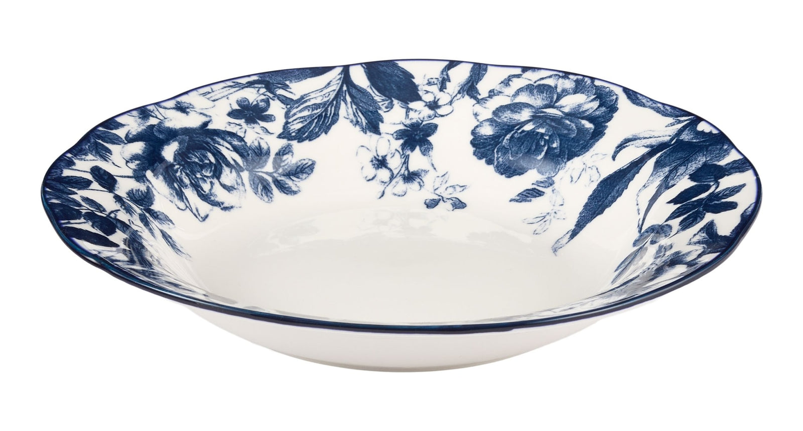 Augusta Stoneware Dinner Bowl, 1-pc, White/Blue Floral L7Y6 - product image 1