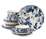 Augusta Stoneware Dinnerware Set, Serves 4, 16-pc, Blue Floral B1O9 - product image 1