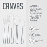Beaded Edge Flatware Set, Serves 12, 60-pc Q9P9 - product image 1