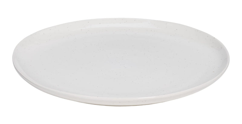 Bettina Glossy Stoneware Salad Plate, 1-pc, White Speckle O6J6