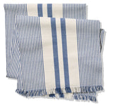 Blue Ribbed Rectangular Cotton Table Runner, 84-in x 15-in K2U5 - product image 1