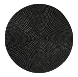 Braided Round Placemats, Black, 15-in Diameter, 4-pk N2P2 - product image 2