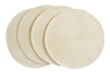 Braided Round Placemats, Cream, 4-pk U8G0 - product image 1