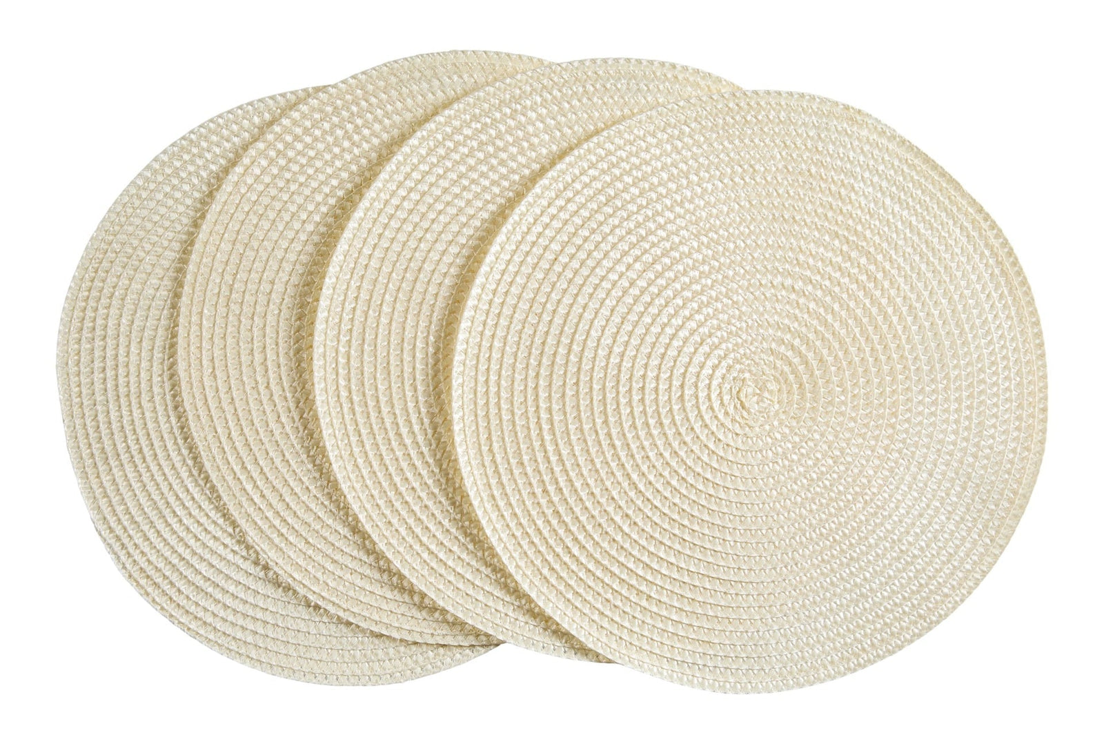Braided Round Placemats, Cream, 4-pk U8G0 - product image 1