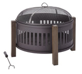 Campobello Round Wood Burning Outdoor Fire Bowl/Fire Pit, 31 x 24-in Q3X4 - product image 1