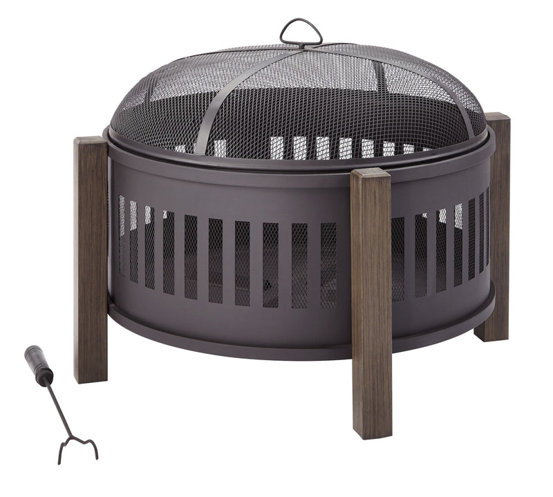 Campobello Round Wood Burning Outdoor Fire Bowl/Fire Pit, 31 x 24-in Q3X4