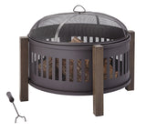 Campobello Round Wood Burning Outdoor Fire Bowl/Fire Pit, 31 x 24-in Q3X4 - product image 2
