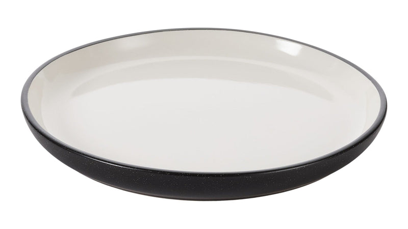 Catalone Side Kitchen/Dinner Plate, 1-pc, Black/White A3Q6