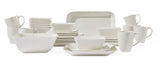 Cornerbrook Square Stoneware Dinnerware Set with Serveware, Serves 8, 34-pc, Warm White F4K9 - product image 1