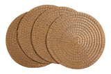 Crochet Natural Placemats, Round, Hand-woven, 4-pk F0L5 - product image 1