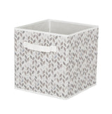 Cube Fabric Drawer Basket, White and Grey Tiled, 10.5 x 10.5 x 11-in Y3R5 - product image 1