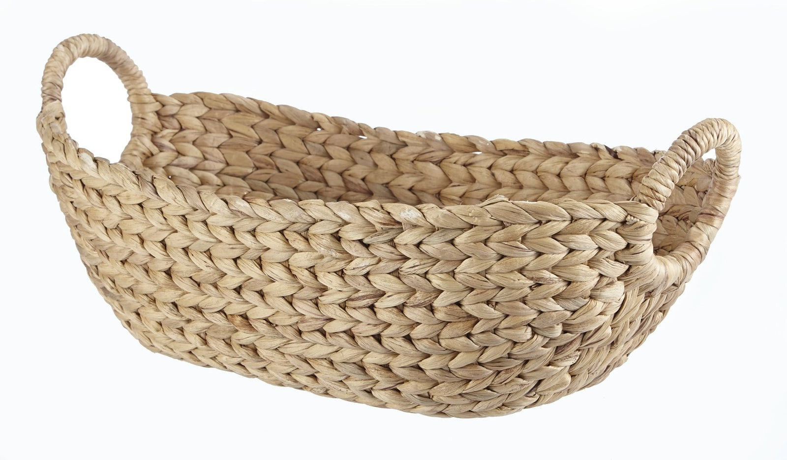 Della Oval Woven Natural Material Storage Basket, 19.6 x 11.4 x 8-in G6K7 - product image 1