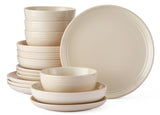 Edenhill Farmhouse Bistro Stoneware Dinnerware Set, Serves 4, 16-pc, Cream Y6D8 - product image 1