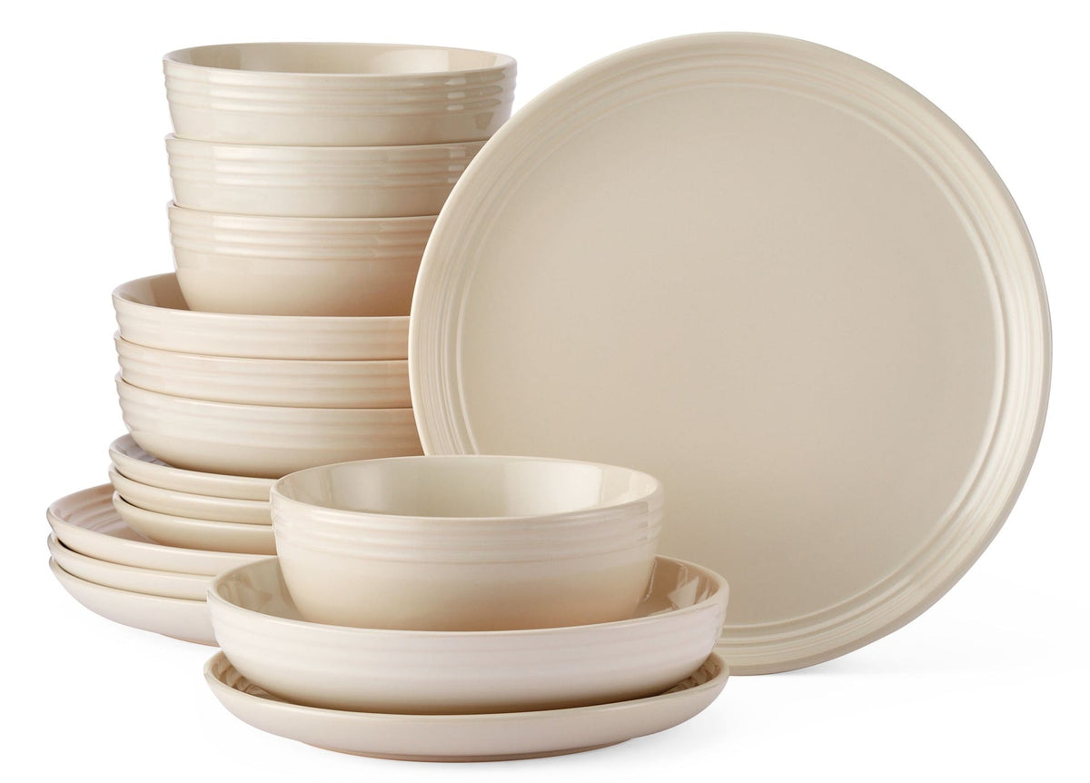 Edenhill Farmhouse Bistro Stoneware Dinnerware Set, Serves 4, 16-pc, Cream Y6D8 - product image 1