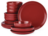 Edenhill Farmhouse Bistro Stoneware Dinnerware Set, Serves 4, 16-pc, Red Y2H3 - product image 1