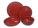 Edenhill Farmhouse Bistro Stoneware Dinnerware Set, Serves 4, 16-pc, Red J5O4 - product image 2