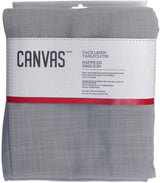 Faux Linen Rectangle Tablecloth, 60-in x 120-in, Light Grey U6X9 - product image 1