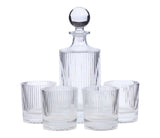 Fluted Decanter & Glasses Set, 5-pc X3J6 - product image 1
